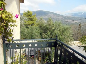 The double bedroom's  balcony with view
